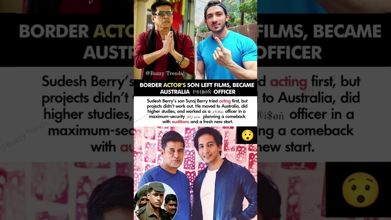 Sudesh Berry's Son Suraj Berry Left Films And Became Australia Prisøn Officer