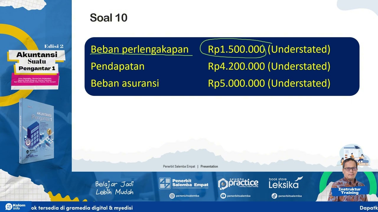 Soal dan Pembahasan : Bab 3 Penyesuaian - Akuntansi Suatu Pengantar 1 Catur Sasongko dkk