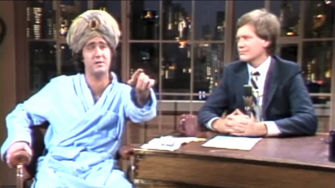 Andy Kaufman on Letterman - Acrobatics, Sword Swallow, Sings, & Interview 11/17/1982