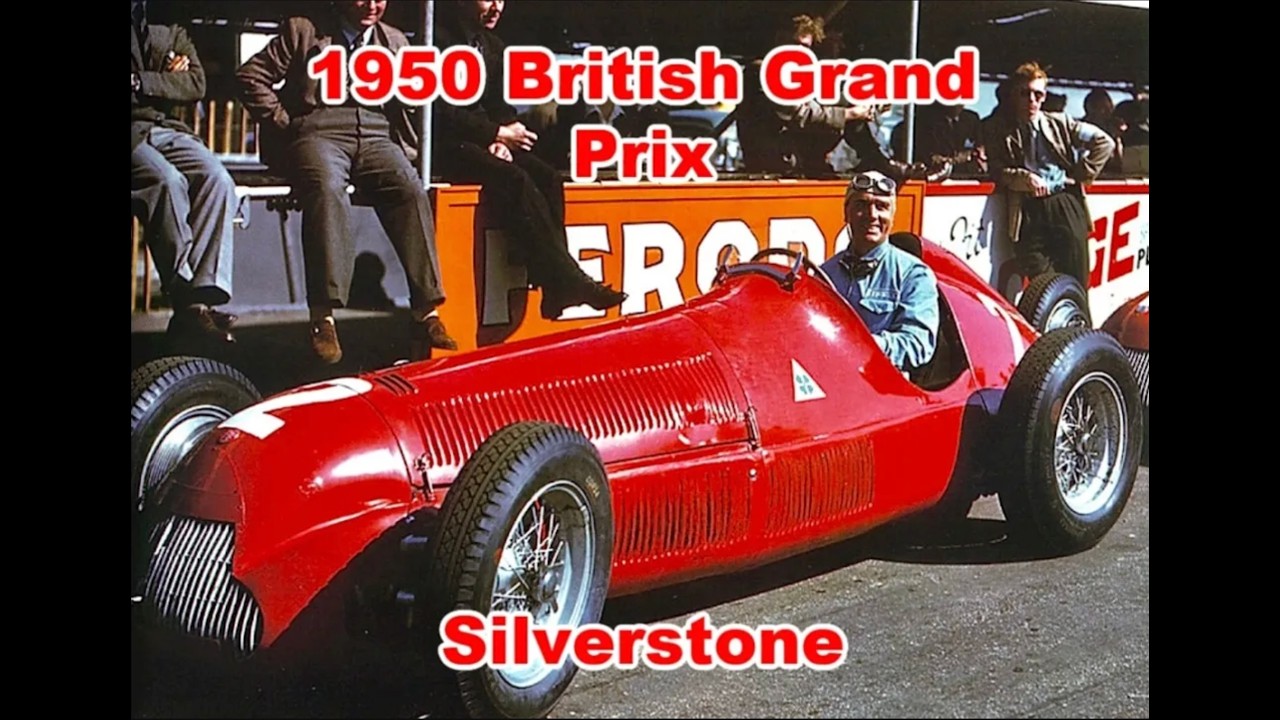 1950 Formula One World Championship, British GP at Silverstone. Short film. Colorized.