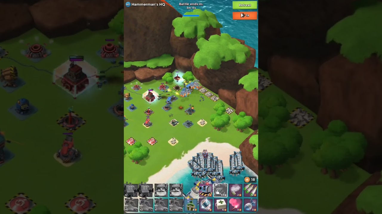 Unlocking CPT. Ruddero | Hammermans HQ 60 (2) | Boom Beach | #shorts