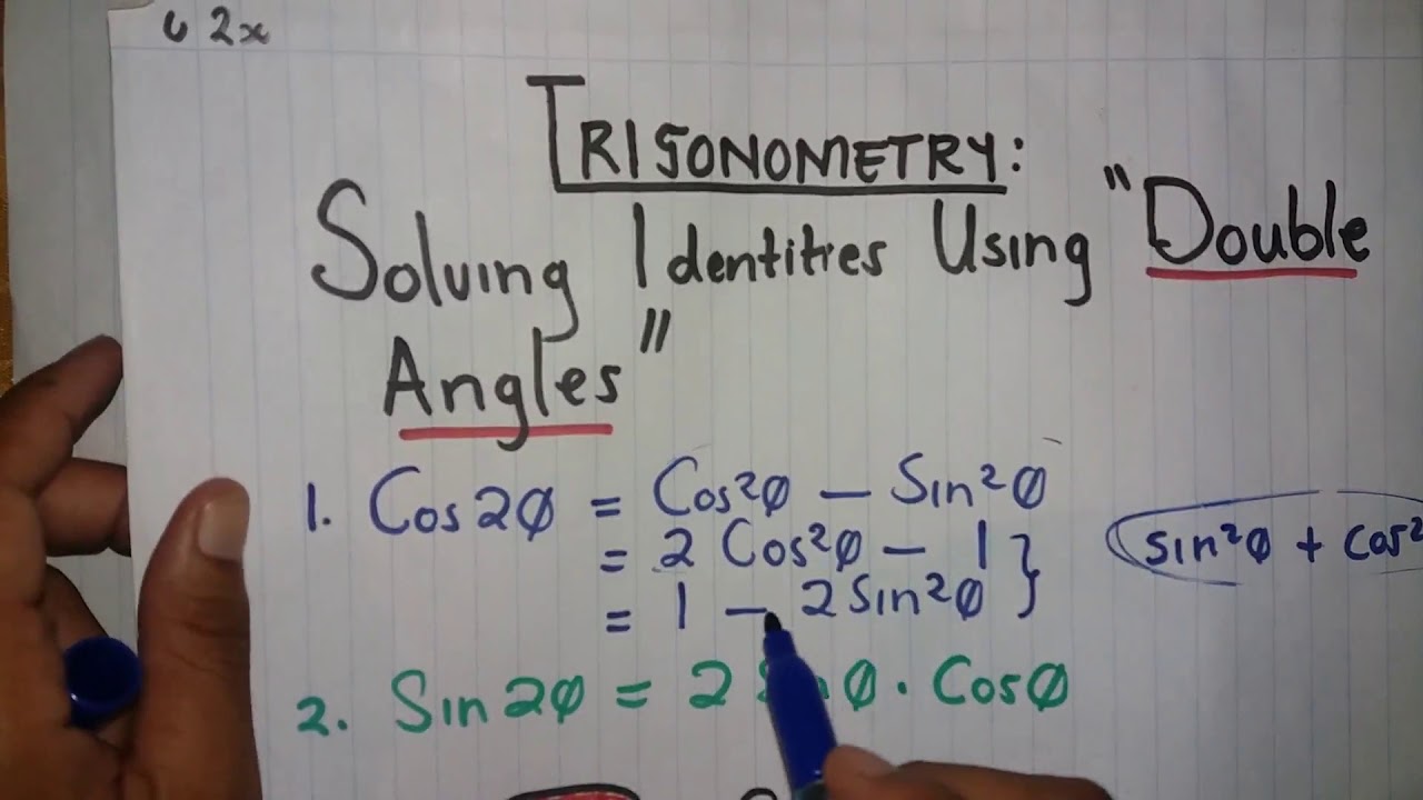 How to solve Trigonometric Identities using Double angles (Grade 12)