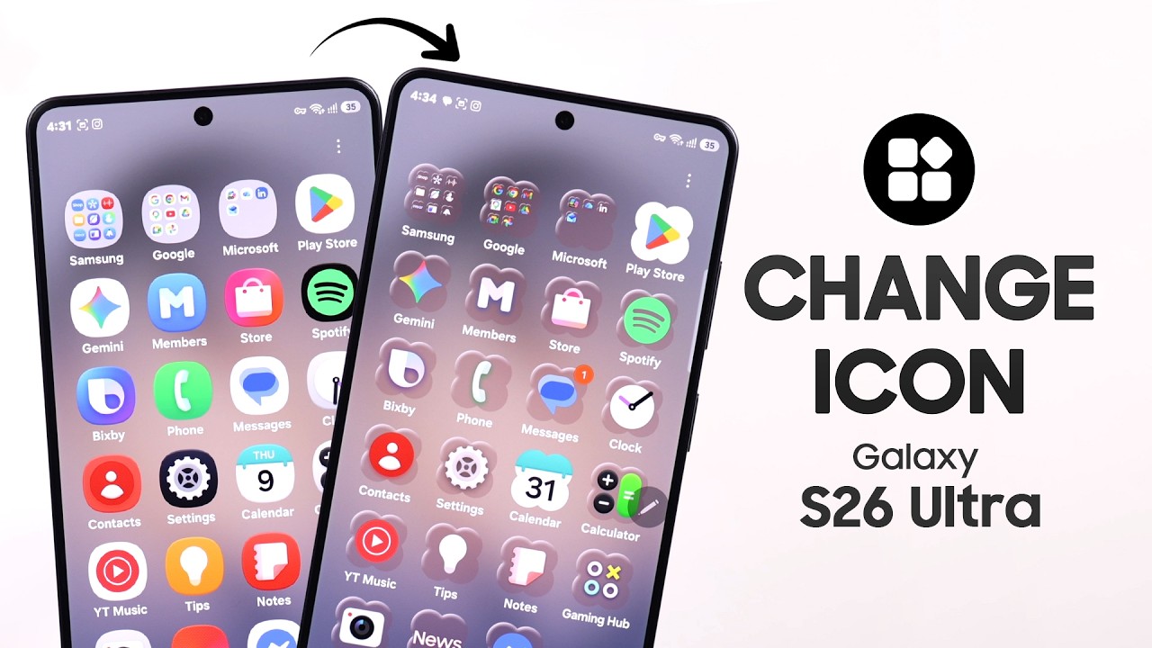 Samsung S26 Ultra: How to Change App Icons!