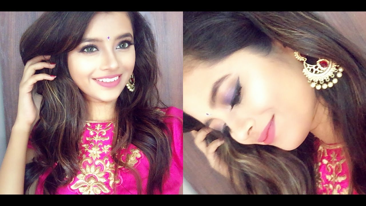 Indian Wedding Guest Makeup Tutorial-Blue+Pink|Long lasting Makeup|Shweta Makeup&Beauty