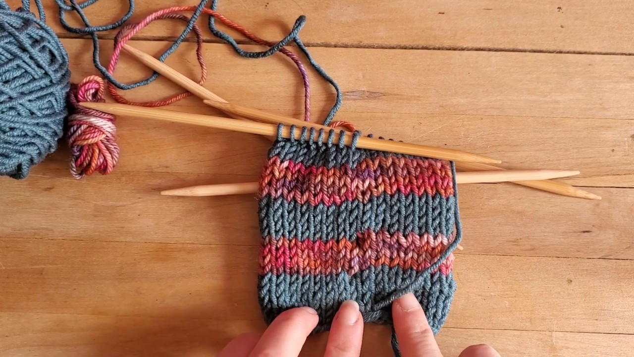Tutoriel Tricot - Joint invisible pour rayures larges (jogless stripes)