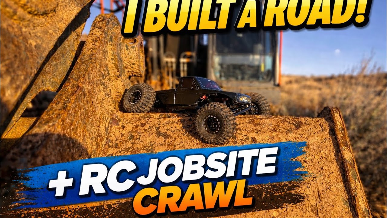 How to Build a Road With an Excavator | RC Crawler Jobsite Run