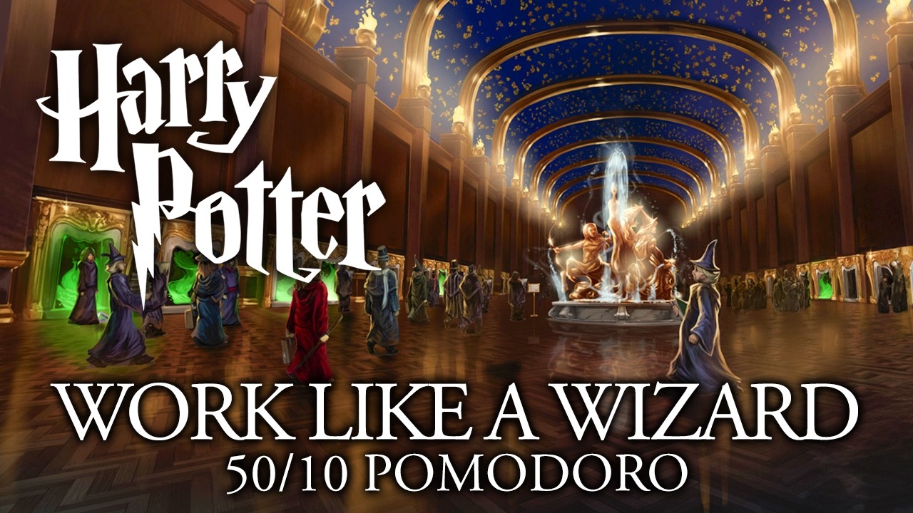 ✨️ Wizarding World at Work ✏️ 4h Harry Potter Pomodoro Study Session with ASMR