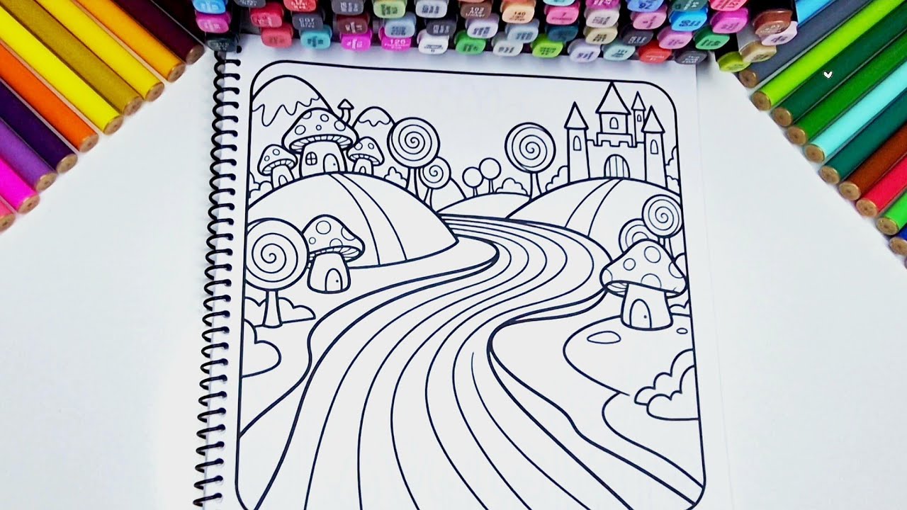 ASMR Color with Me | Cozy Cute Fantasy Coloring Book | Alcohol Markers Soft Dreamy Vibes
