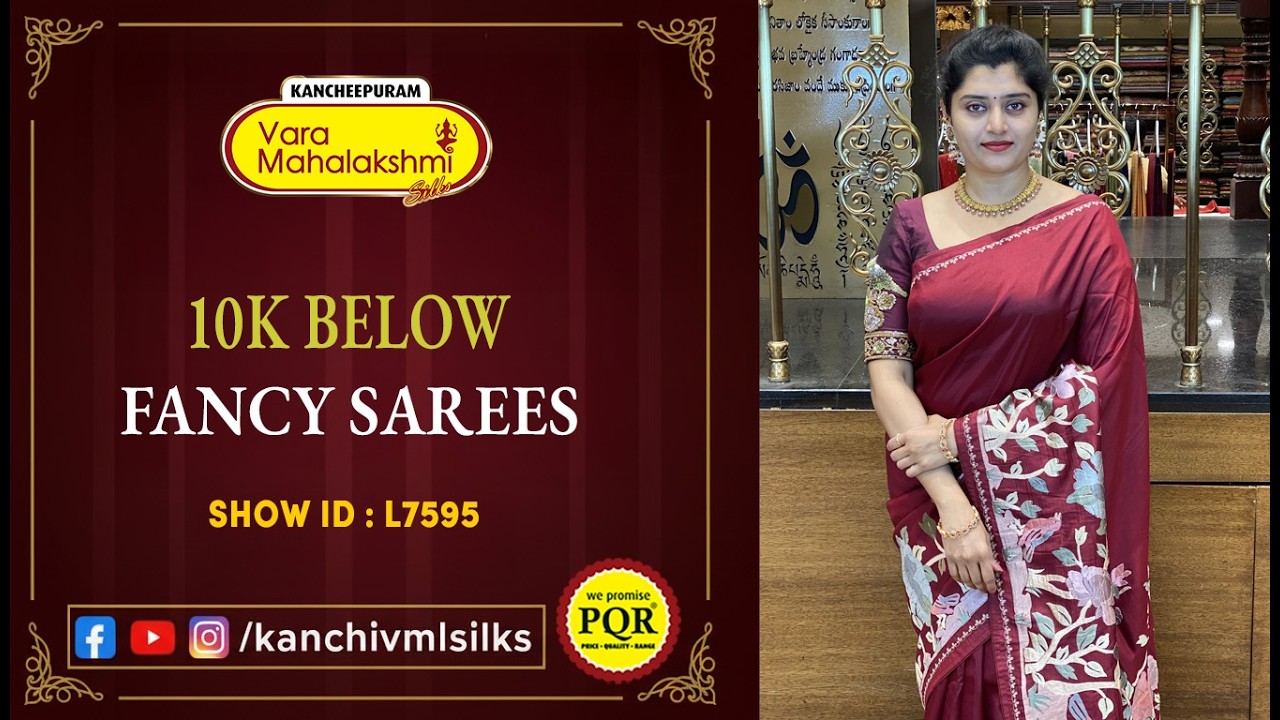 10K Below Fancy Sarees | WhatsApp Number 89 0001 0002 | Kancheepuram Varamahalakshmi Silks LIVE