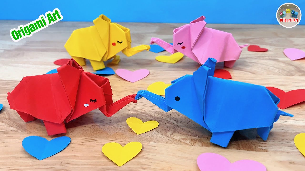 C&aacute;ch Gấp Con Voi Bằng Giấy Đơn Giản | Voi Giấu Đ&aacute;ng Y&ecirc;u | How To Make a Paper Elephant | Origami Art