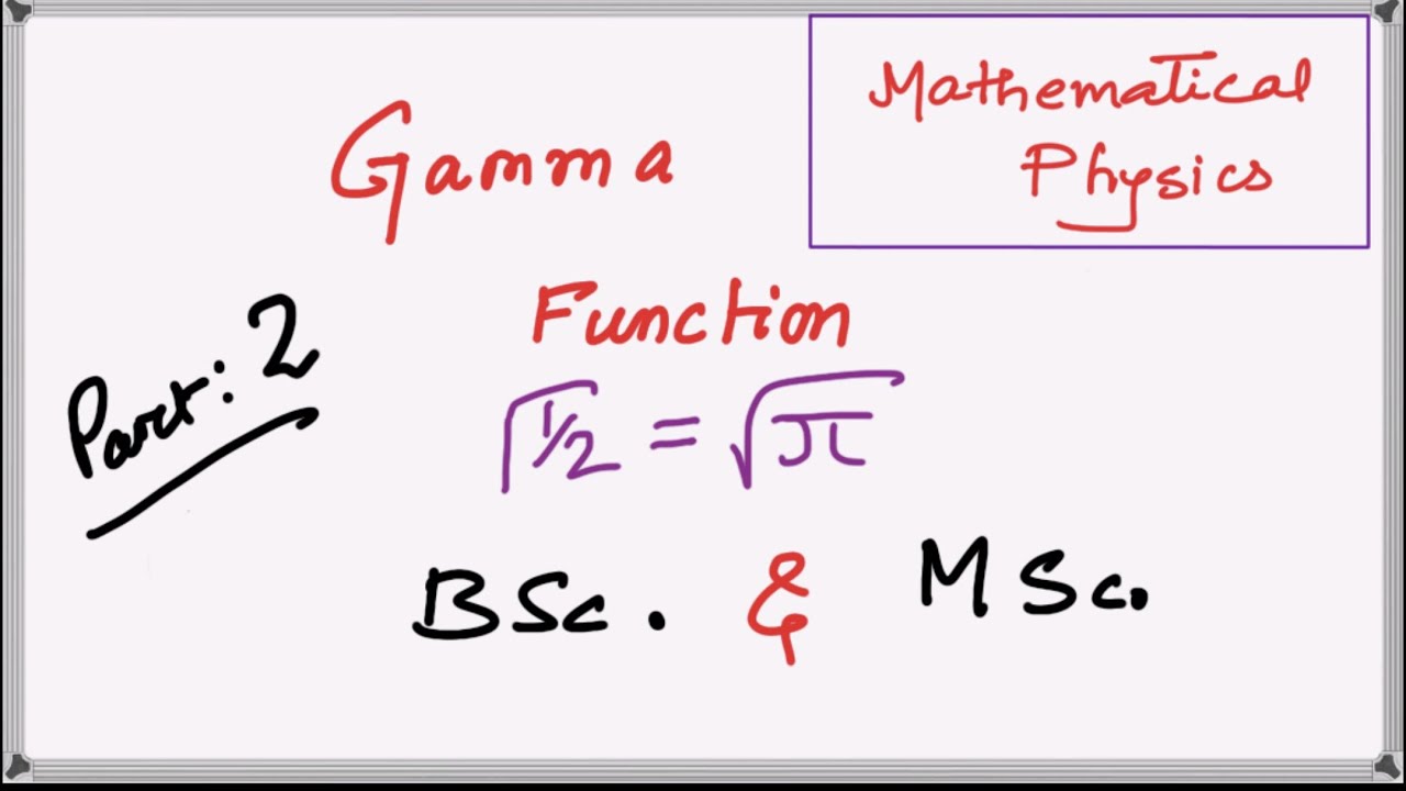 Gamma(1/2) =sq.root(pi) Gamma function part:2