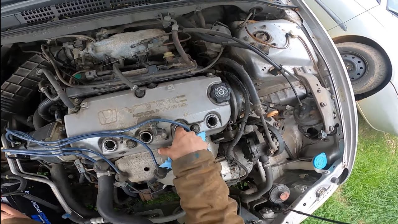 1998 - 2002 Honda 2.3 liter vtec engine valve cover gasket replacement.