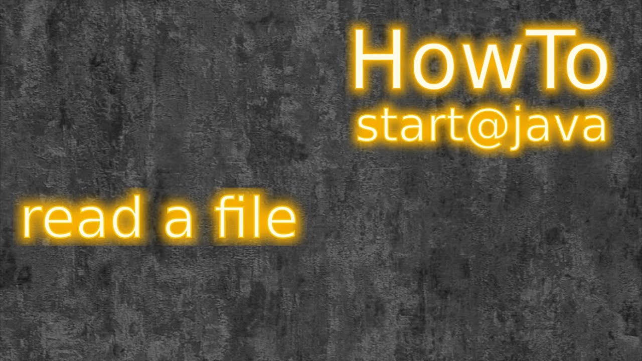 Java: read a file