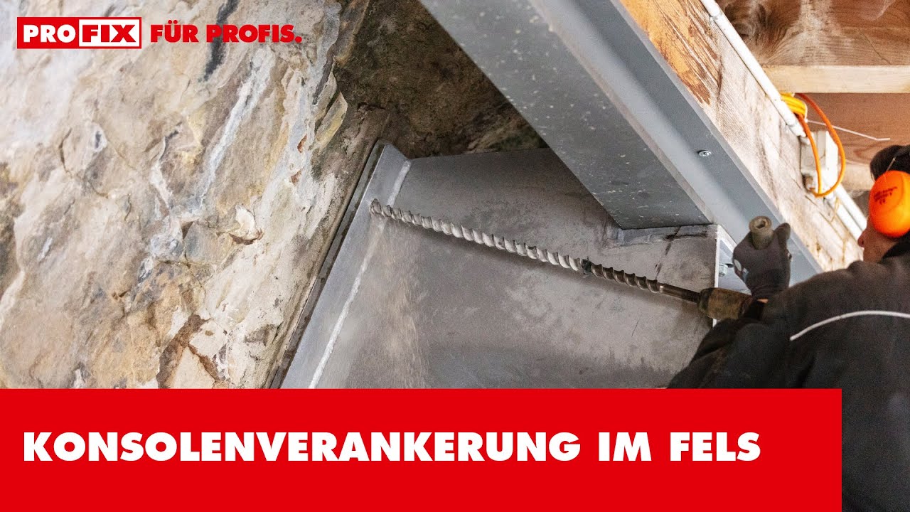 Konsolenverankerung im Fels