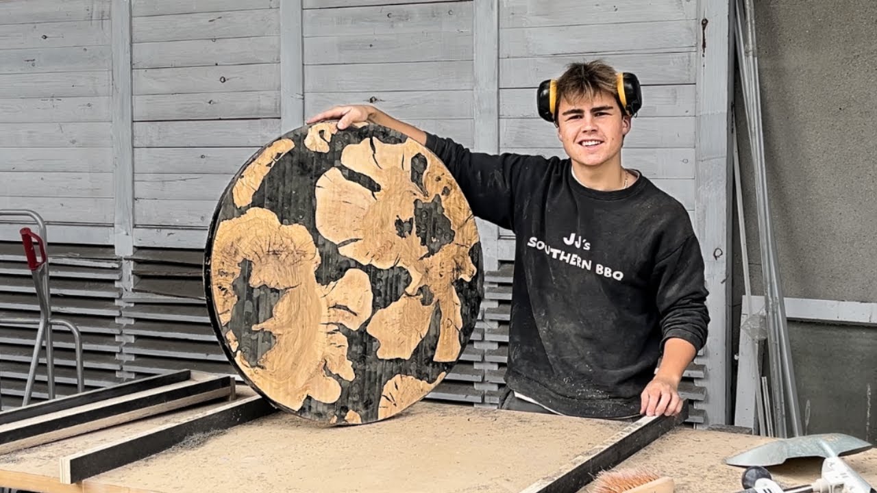 100 Jahre altes Olivenholz - Epoxidharz Tisch bauen
