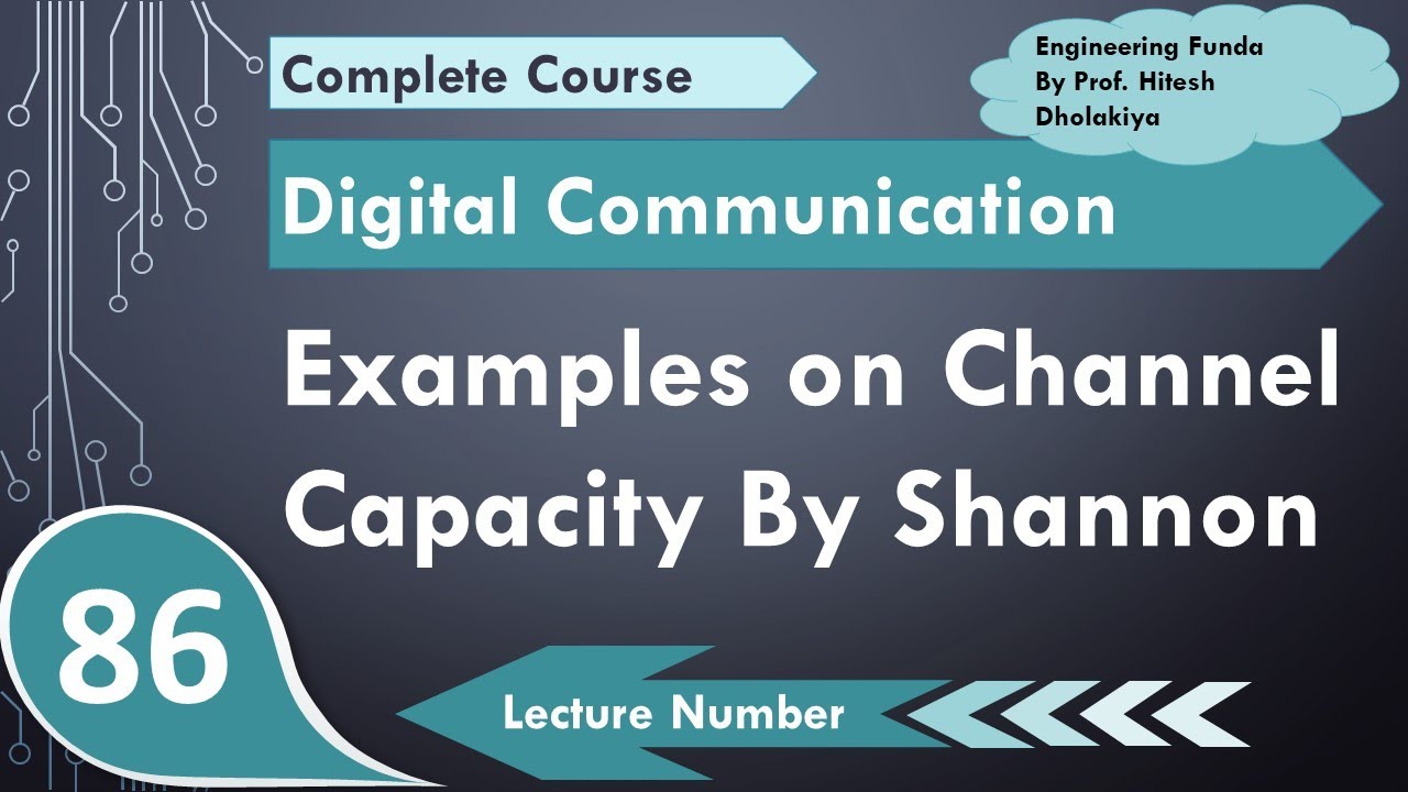 Example on Channel Capacity by Shannon-Hartley in Digital Communication by Engineering Funda