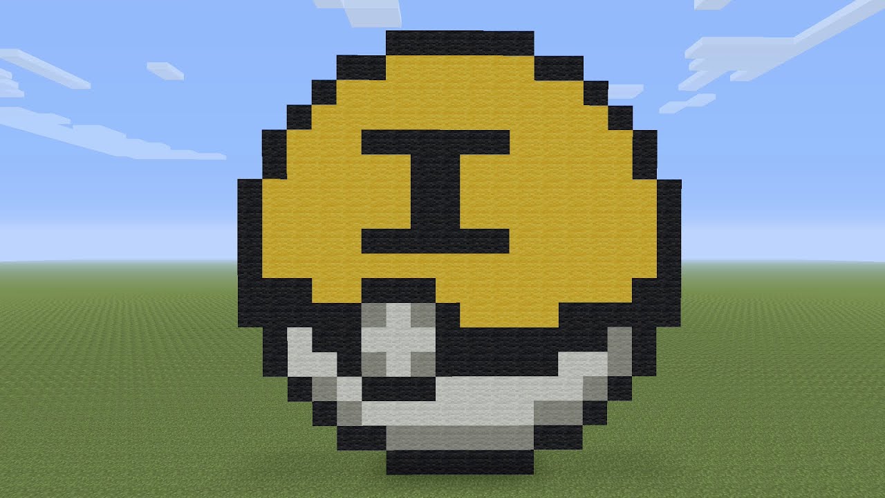 Minecraft Pixel Art - Team Instinct Pokeball