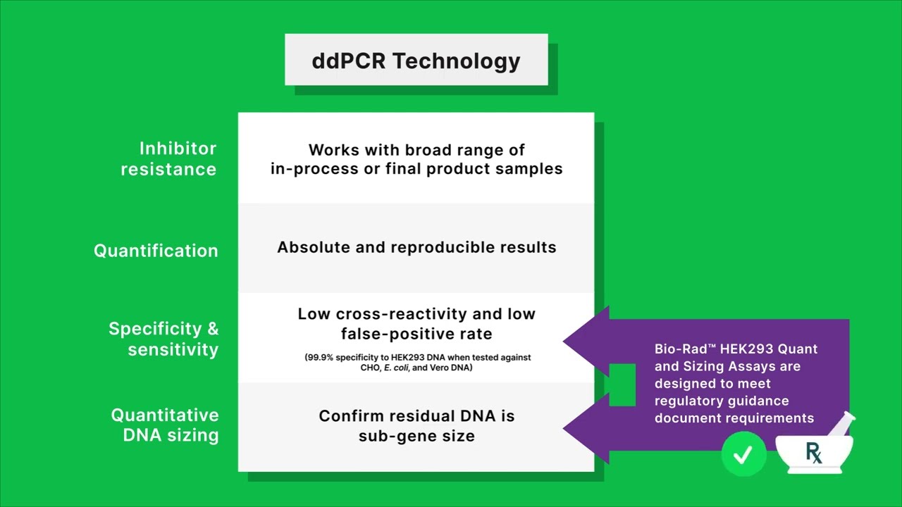 Did You Know ddPCR&trade; Technology Quantifies Residual HEK293 Host Cell DNA & Provides DNA Sizing Data?