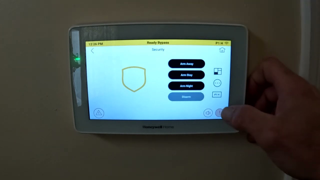 Предупреждение о низком заряде батареи Honeywell Tuxedo Touch