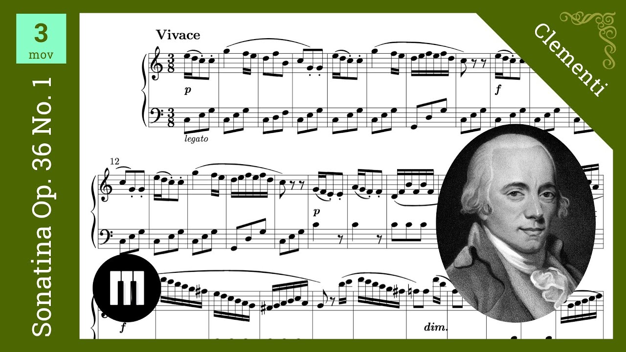 Clementi Sonatina Op.36, No.1, 3rd mov. in 6 different speeds (note by note to competition tempo