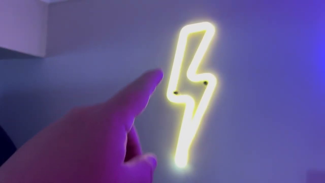 Lightning LED Neon Signs for Wall Decor