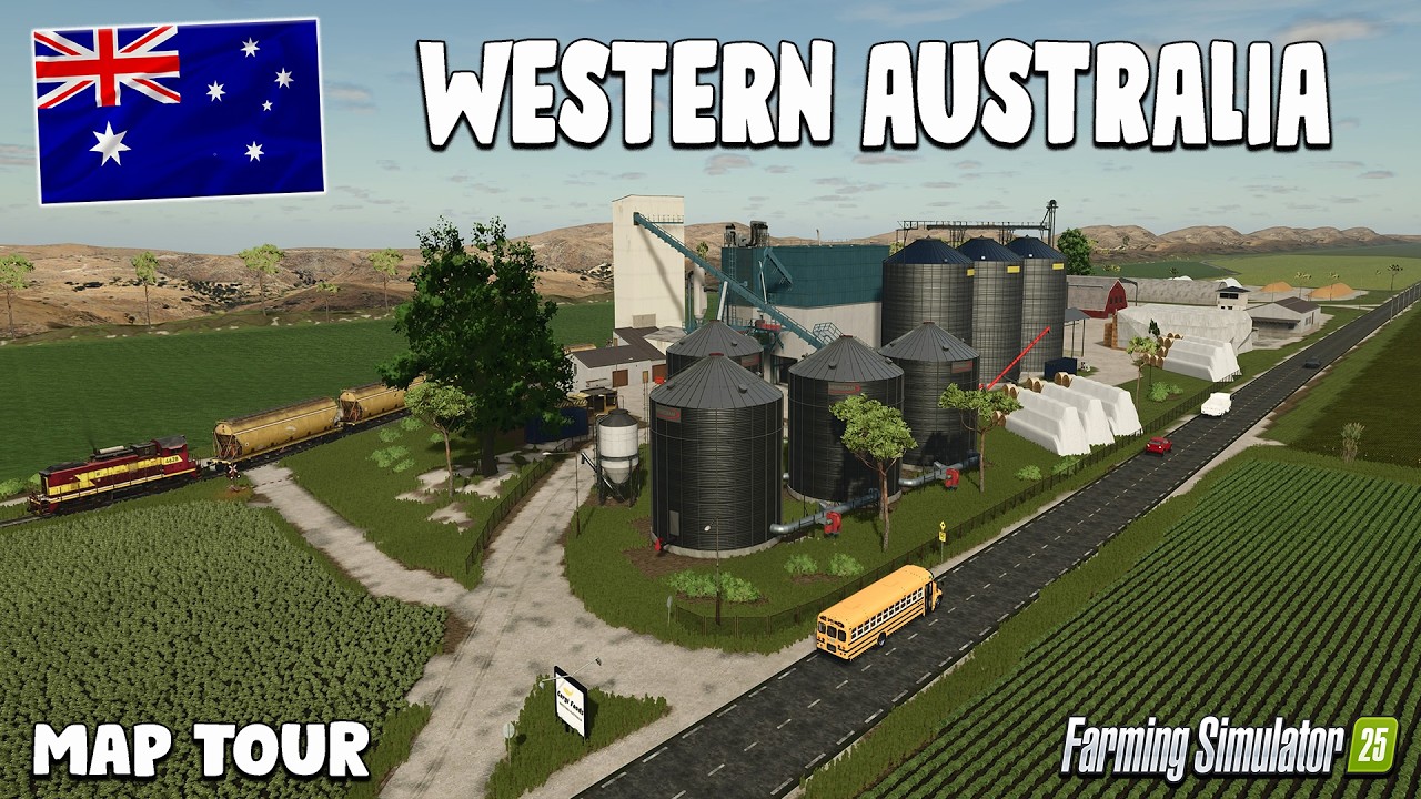 ЗАПАДНАЯ АВСТРАЛИЯ?! НОВАЯ КАРТА ДЛЯ МОДА! (ОБЗОР/ОБЗОР!) Farming Simulator 25