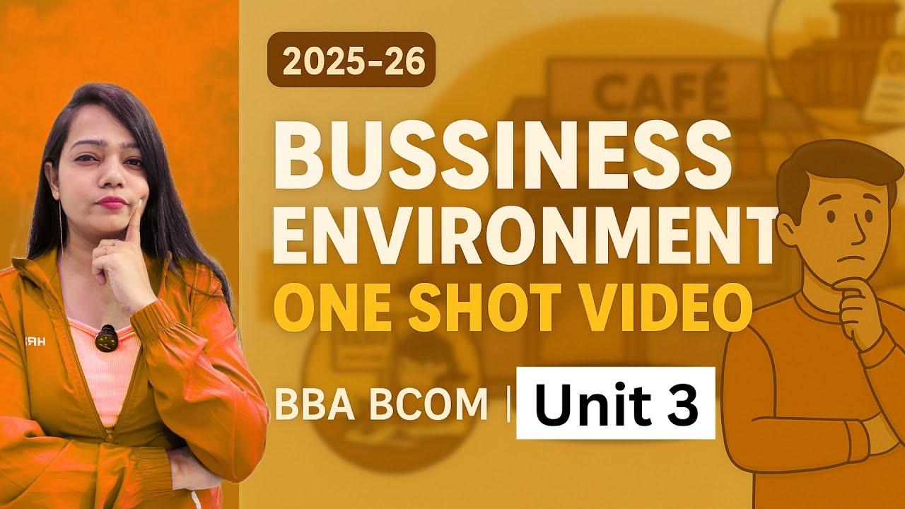 Business Environment | BBA / BCom | Unit 3 | One Shot Video | 2025-26 | Complete Content