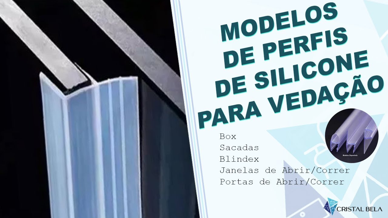 Perfil Siliconado para Vedação, Protege Porta, Veda Portas, Janelas Sacadas e Box  - Cristal Bela