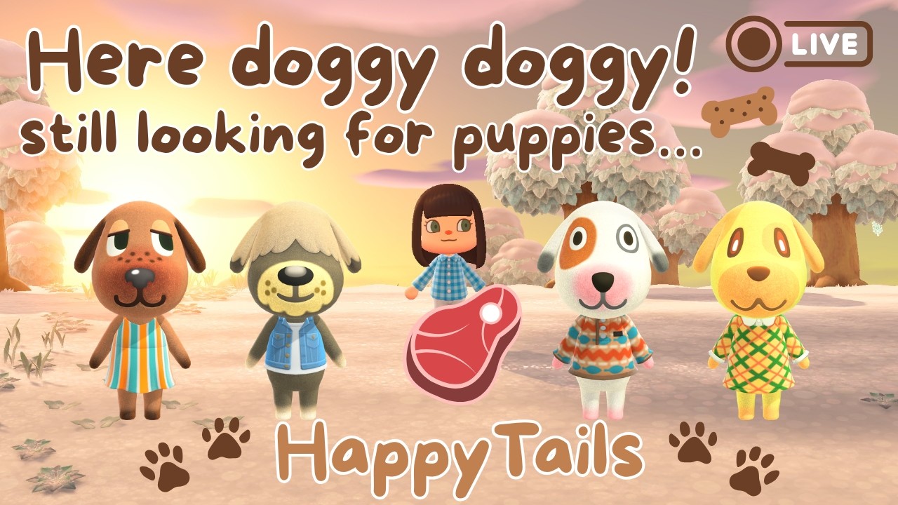 Still Hunting for Puppies... | ACNH Live Stream