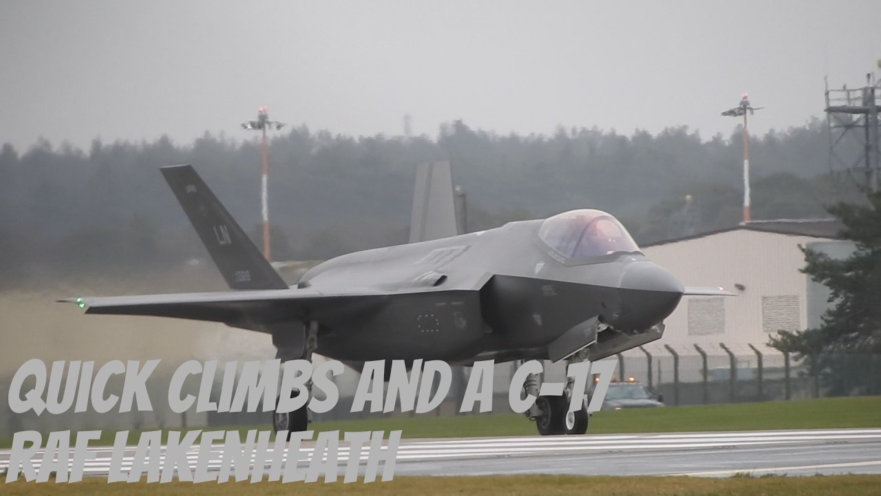 FAST LIGHTNINGS! F-35S DEPART LAKENHEATH WITH 2 QUICK CLIMBS!