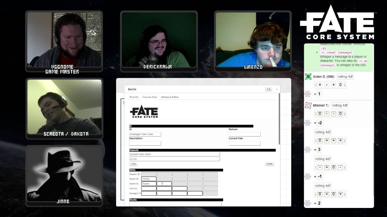 Fate Core System | Session 1 - Part 2 | Space Bounty Hunters | Sci-fi/Cyberpunk/Steampunk Custom Set