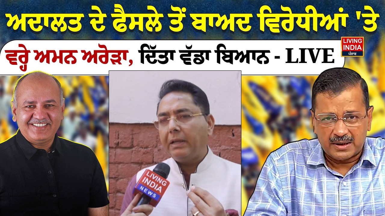 BREAKING | ਅਦਾਲਤ ਦੇ ਫੈਸਲੇ ਤੋਂ ਬਾਅਦ ਵਿਰੋਧੀਆਂ 'ਤੇ ਵਰ੍ਹੇ Aman Arora, ਦਿੱਤਾ ਵੱਡਾ ਬਿਆਨ Punjab Government