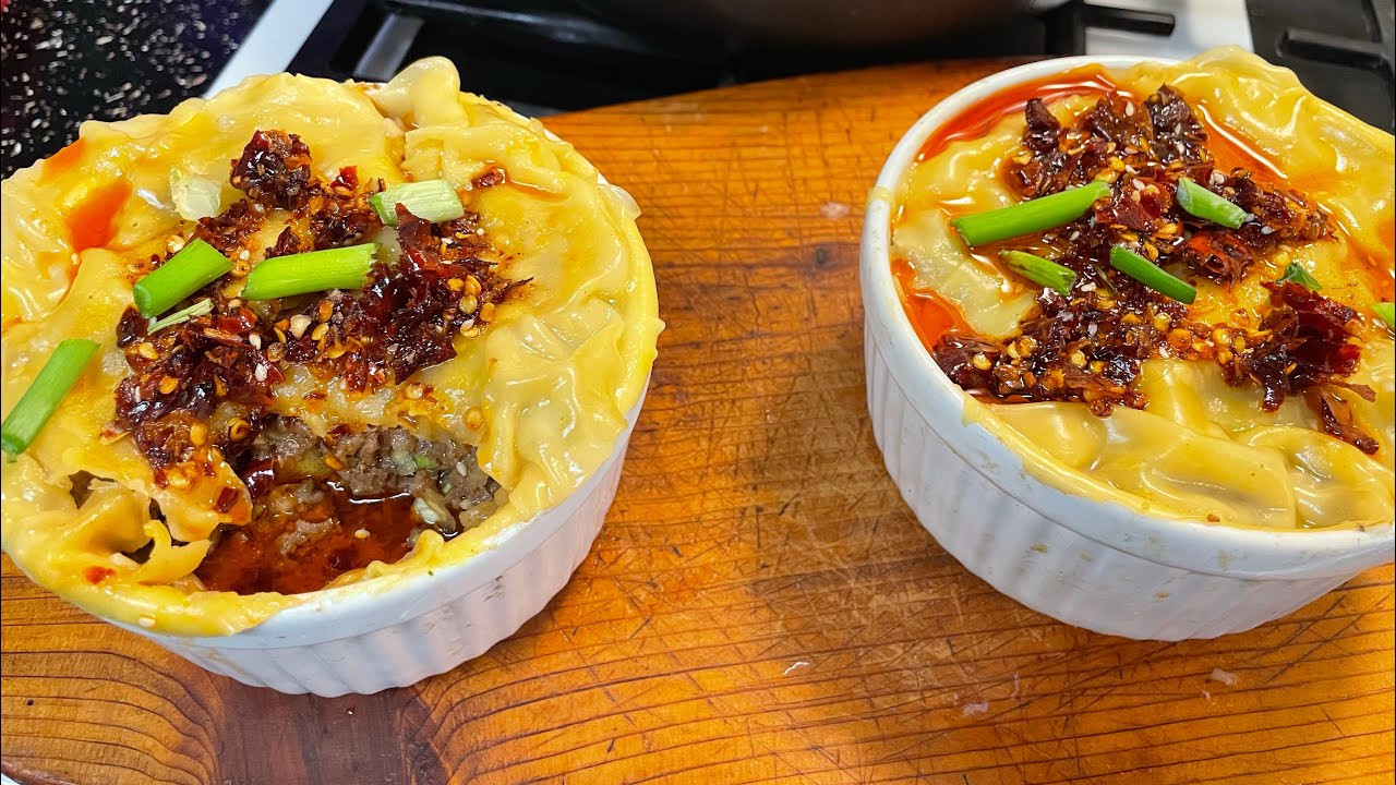 making the tiktok viral dumpling lasagna