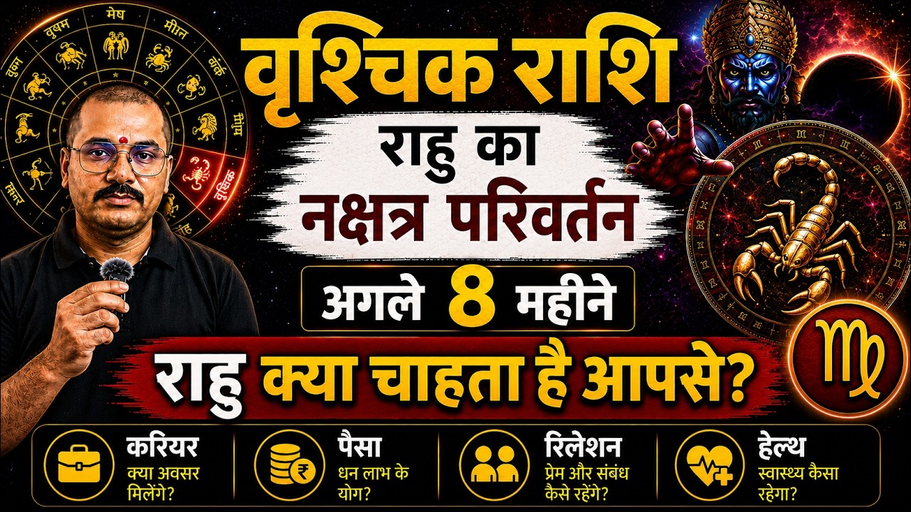 वृश्चिक राशि (Scorpio) : राहु का नक्षत्र परिवर्तन | अगले 8 महीने | Career, Money, Love & Health