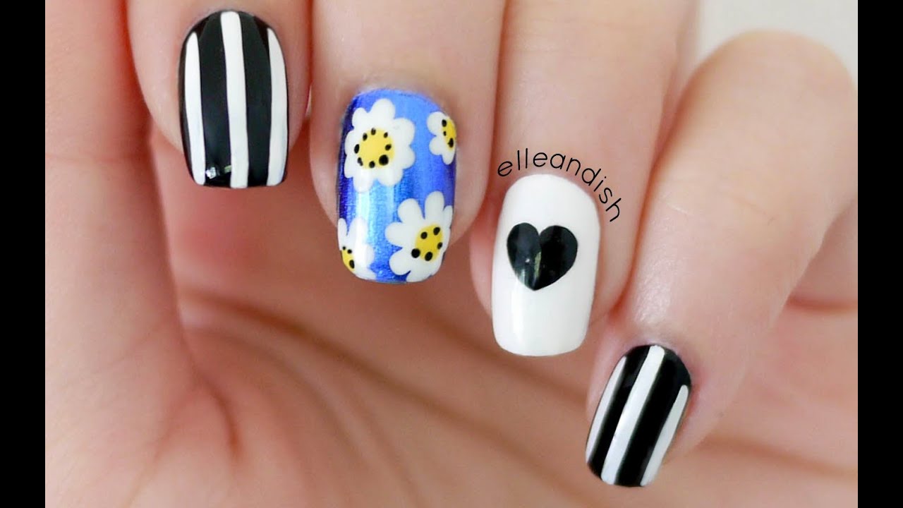 Lazy Daisy Nails (Brandy Melville & Wildfox Inspired)