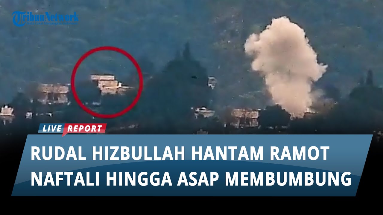 Diratakan Hizbullah, Pemukiman Ramot Naftali  Diserang Rudal Berkali-kali hingga Asap Membumbung