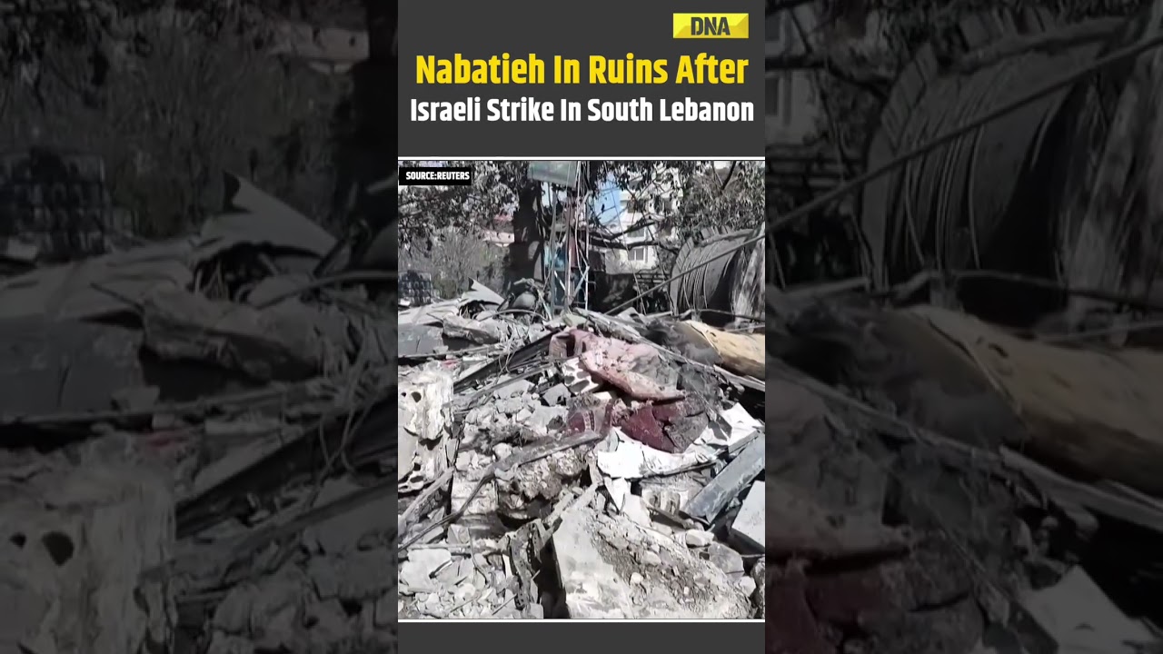 Iran Israel War: Aftermath Of Israeli Airstrike In Nabatieh, South Lebanon | Israel Iran War #shorts