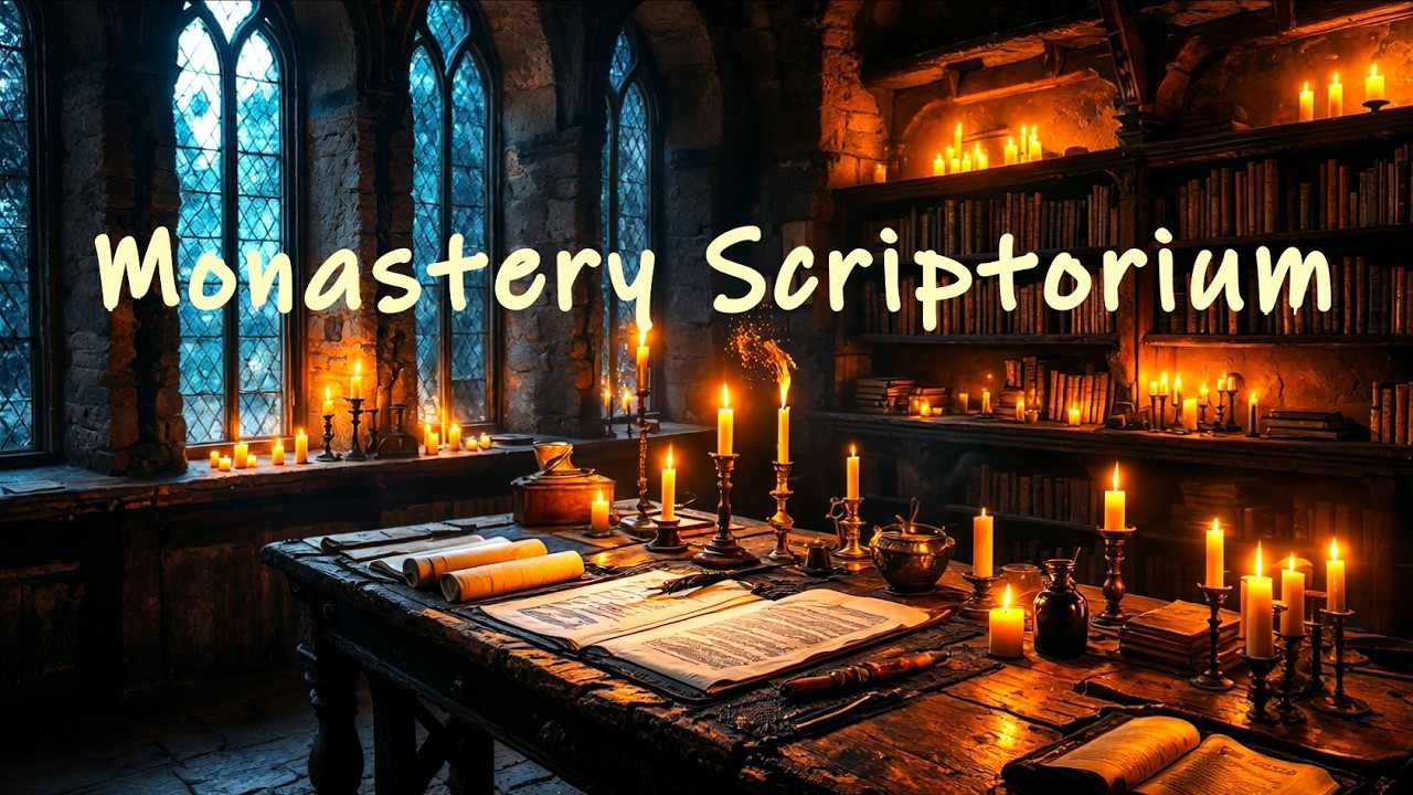 Скрипторий монастыря XVI века Григорианский 🕯️ хорал, молитвенная атмосфера