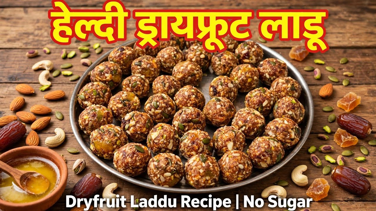 Winter Special: Sugar-Free Dryfruit Ladoos #food#recipe#healthyfood 
