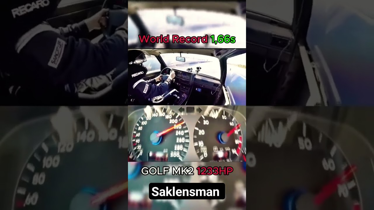World Record 1.66s | GOLF MK2 1233HP