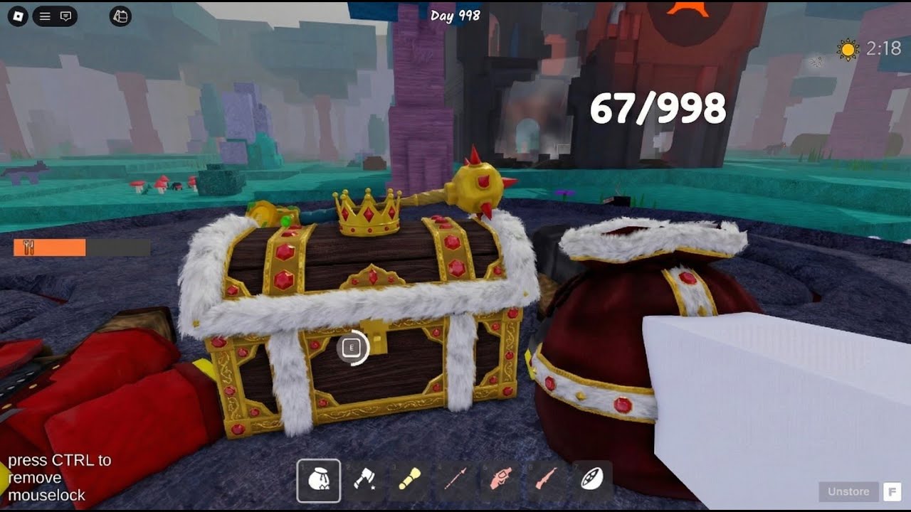 The New Cultist King‏ CHEST in 99 Nights in The Forest ROBLOX