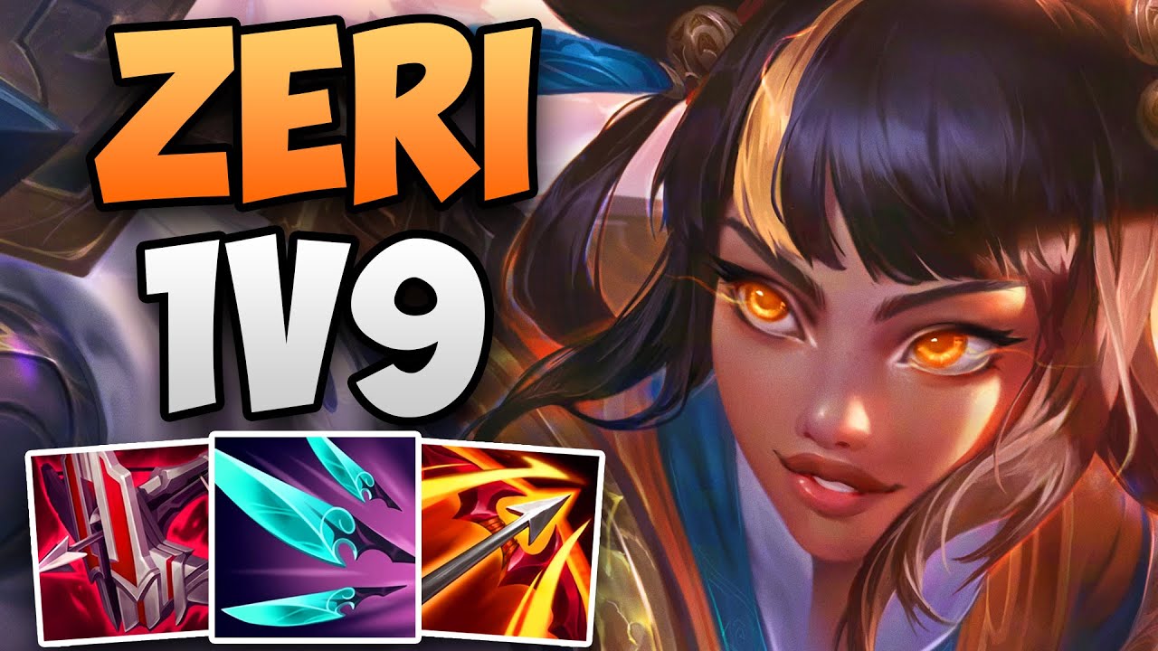 INSANE 1V9 ZERI GAMEPLAY IN KOREAN CHALLENGER! | CHALLENGER ZERI ADC GAMEPLAY | Patch 13.24 S13
