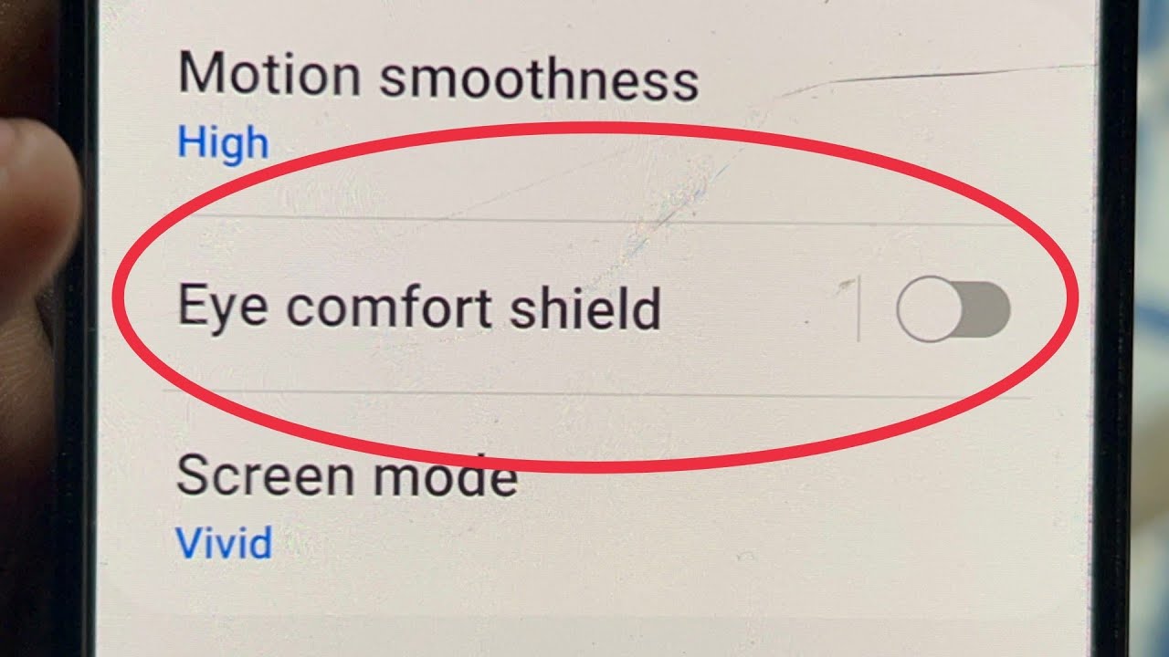 What is Eye comfort shield Feature in Samsung Phones