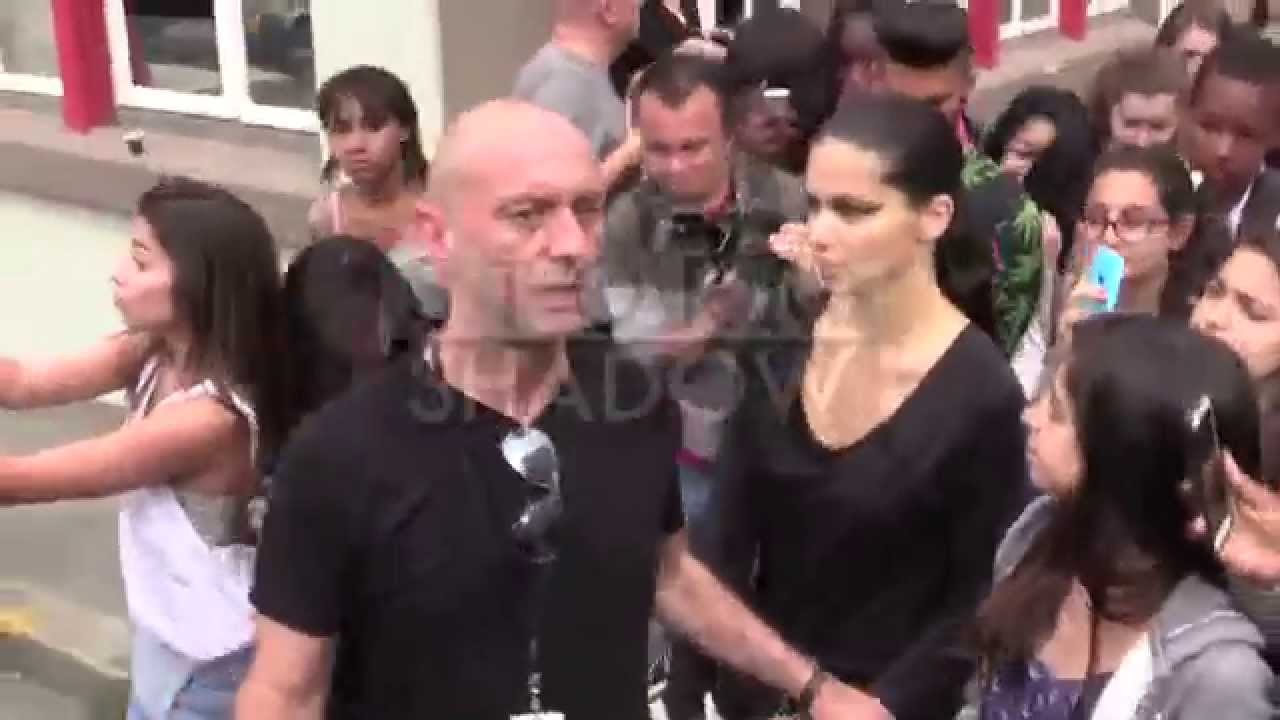 Adriana Lima coming out the 2014 Givenchy Menswear fashion show in Paris
