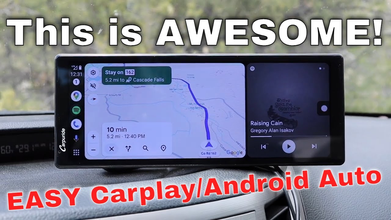 Carpuride W903: Portable Apple Carplay/Android Auto Touchscreen with Dash Cam!