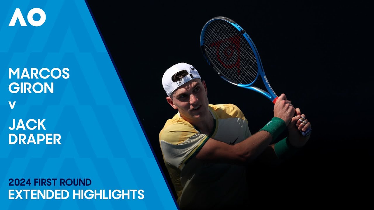 Marcos Giron v Jack Draper Extended Highlights | Australian Open 2024 First Round