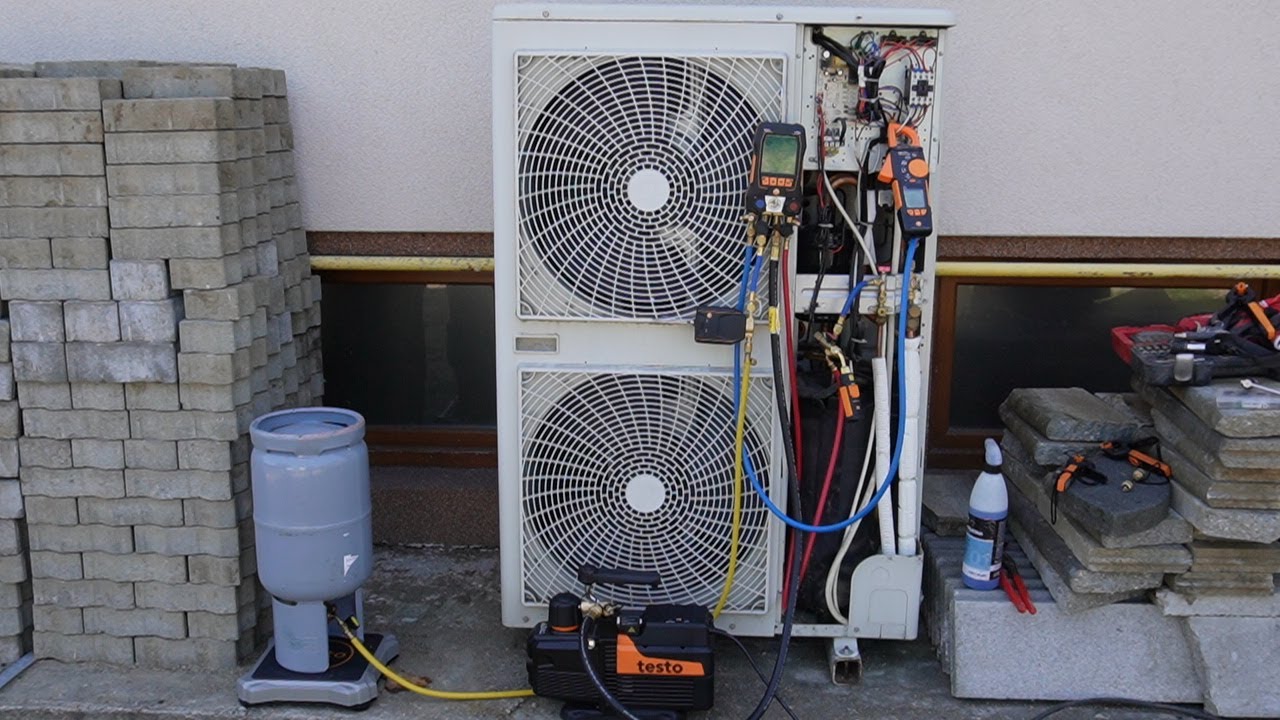 Incarcare cu freon si constatare defect la un sistem de aer conditionat cu pompa de calduraPartea 4