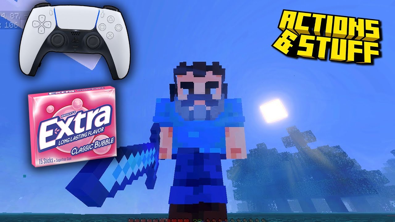 Minecraft Bedrock ASMR «Действия и прочее» (Жевание жвачки и звуки контроллера) — Эпизод 18