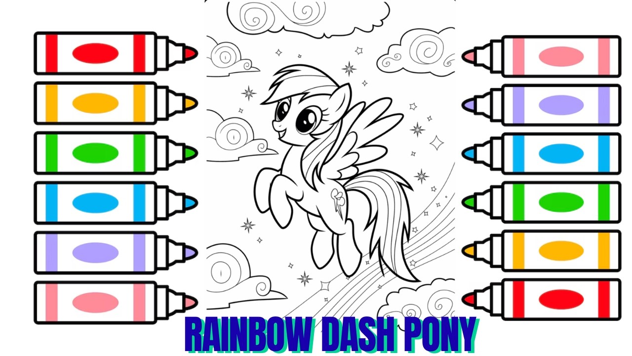 How to Color Rainbow Dash | My Little Pony Art 🦄🎨