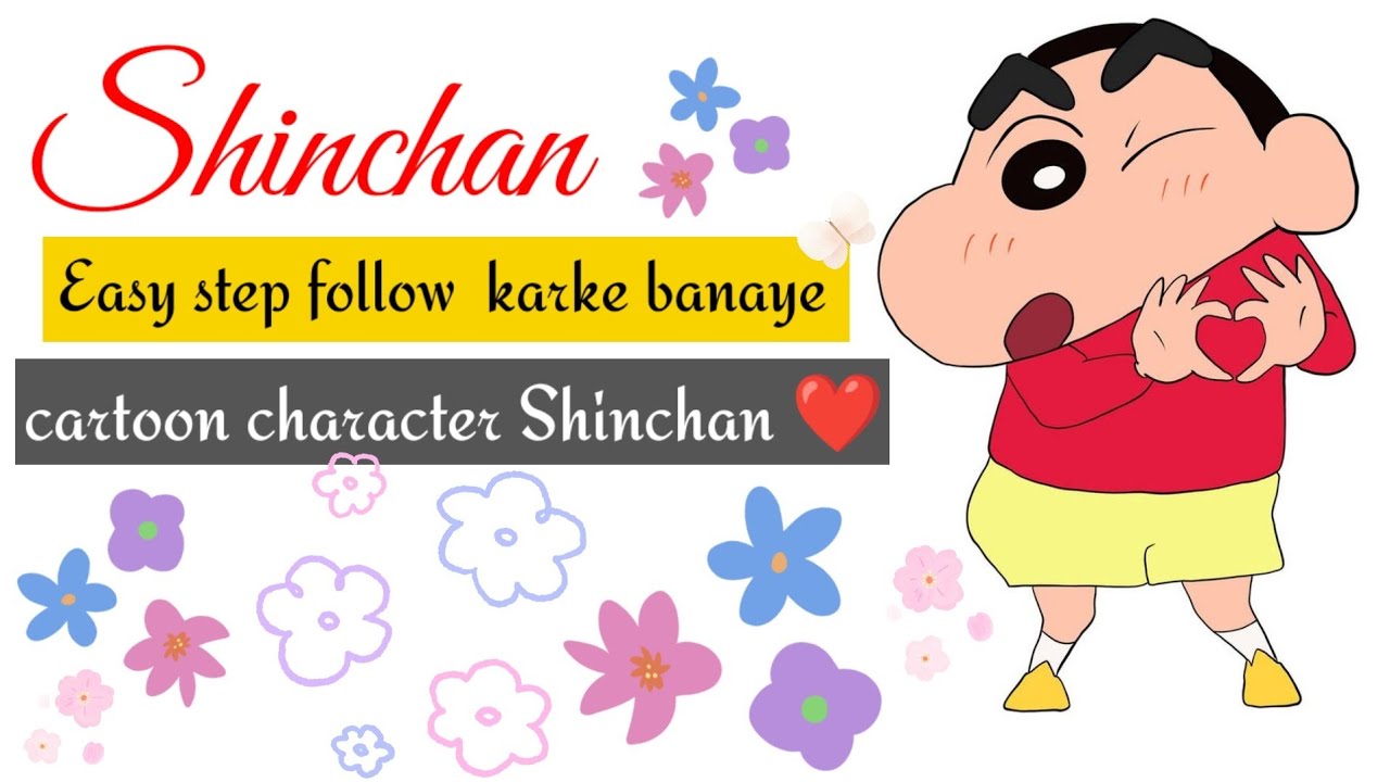 How to easily draw ✍️a cartoon character Shinchan 🥰